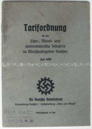 Tarifordnung für verschiedene Berufsgruppen