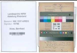 Entnazifizierung Bernhard Alves , geb. 23.03.1912 (Bahninspektor)
