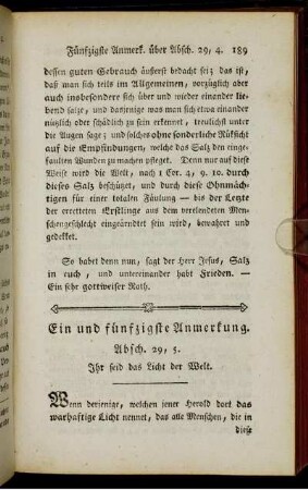 Ein und fünzigste Anmerkung. Absch. 29, 5. - Ein und siebenzigste Anmerkung. Absch. 31, 8.