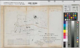 Altahlen (Ahlen) Schacht Pöhling Lageplan 1882 1 : 2500 31 x 44 Zeichnung Bergämter Nr. 5366