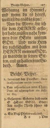Beicht-Vesper