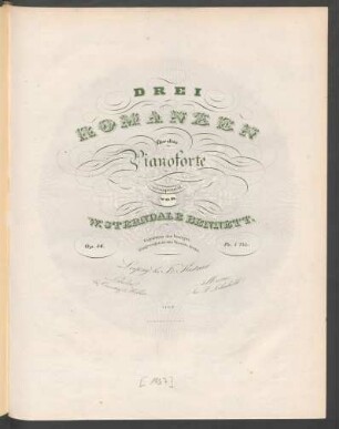 Drei Romanzen für das Pianoforte Op. 14.