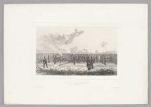 Ouverture du feu de la batterie N°. 1, Blatt 17 der Folge "Expédition et siège de Rome"