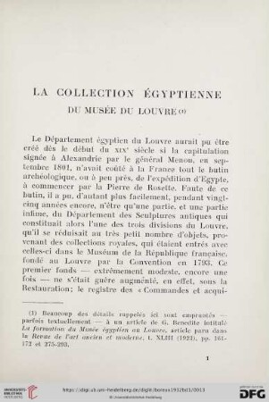 La collection égyptienne du Musée du Louvre