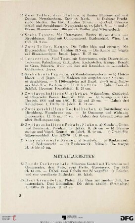 Metallarbeiten (Nr. 22-40)