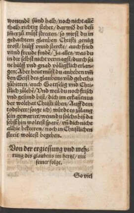 Von der ergiessung und mehrung des glaubens im hertzen ...