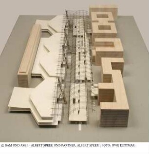 Flughafen Frankfurt, Terminalvorfahrt - Modell der Gesamtanlage