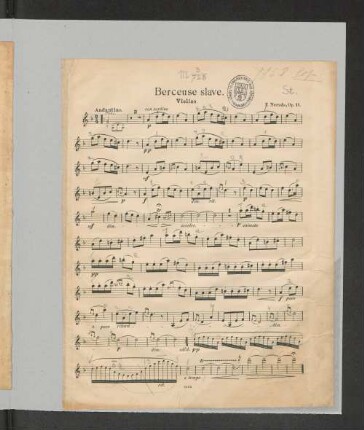 Berceuse slave. Violino.