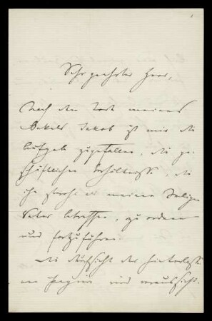 Brief von Herman Grimm an Dieterichsche Buchhandlung, Göttingen