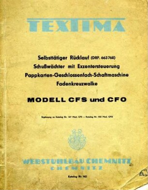 Buch "TEXTIMA Modell CFS und CFO"
