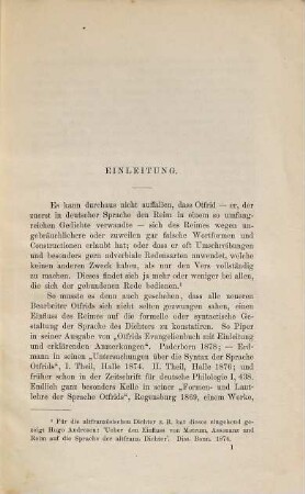 Über den Einfluss des Reimes auf die Sprache Otfrids besonders in Bezug auf Laut- und Formenlehre