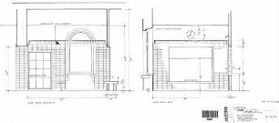 Herrenberg: Wandabwicklung in der Kleinen Schalterhalle Empfangsgeb. Schalterhalle