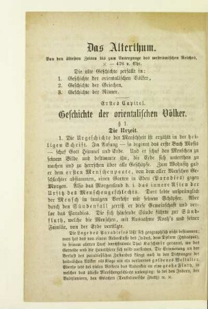 Erstes Capitel. Geschichte der orientalischen Völker