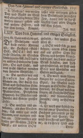 LXIV.Von dem Himmel und ewiger Seligkeit