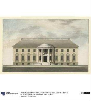 Entwurf Gutshaus Klein Machnow, Aufriss