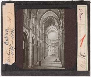 Autun: Kathedrale Saint-Lazare, Inneres nach Osten, alte Ansicht