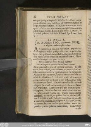 Epistola L. Io. Robertio, Societatis Iesu, Collegii Paterbornensis Rectori.