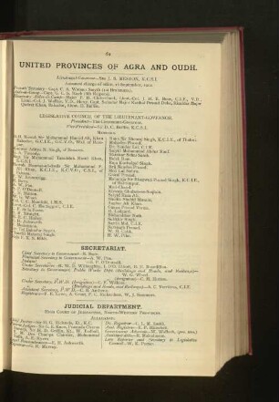 Officers employed in United Provinces of Agra and Oudh