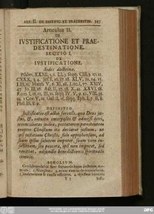 Articulus II. De Iustificatione Et Praedestinatione.