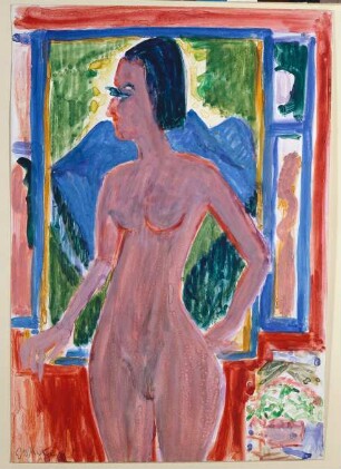 Nackte Frau am Fenster