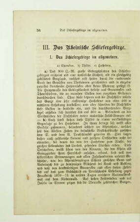 III. Das Rheinische Schiefergebirge