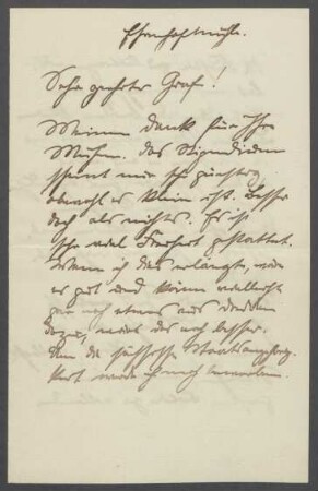 Brief von Georg Kolbe an Hans Albrecht Graf von Harrach