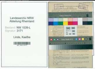 Entnazifizierung Kaethe Linde , geb. 21.12.1898 (Angestellte)