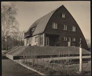 Wohnhaus Fritz Steinert, Krefeld: Perspektivische Gartenansicht