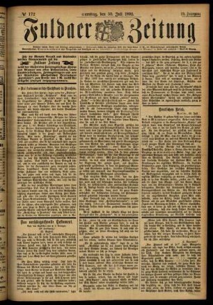 Ausgabe vom Samstag, den 30. Juli 1892.