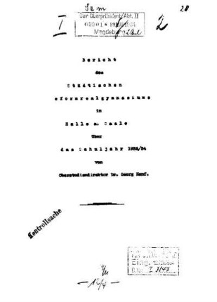 1933/34: Bericht ... - 1933/34