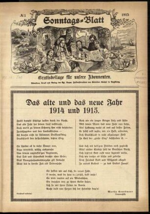Ausgabe vom Sonntag, den 03. Januar 1915.