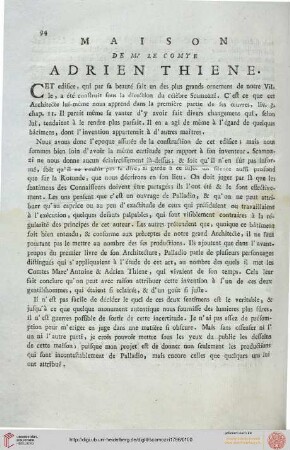 Maison de Monsieur le Comte Adrien Thiene