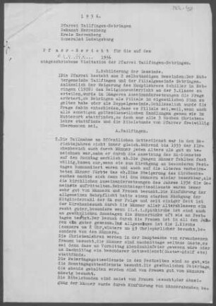 Tailfingen-Nebringen: Pfarrbericht 1936