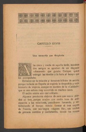 Capítulo XXVIII - Una memoria que despierta
