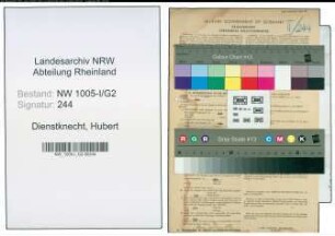 Entnazifizierung Hubert Dienstknecht , geb. 05.03.1916 (Polizeibeamter)