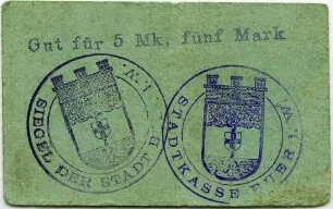 Gutschein - 5 Mark