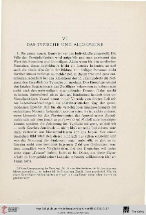 VI. Das Typische und Allgemeine