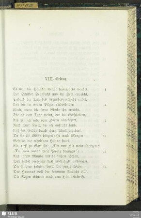 VIII. Gesang