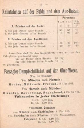 Passagier-Dampfschifffahrt auf der Ober-Weser.