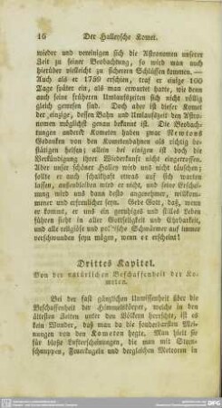 Drittes Kapitel. Von der natürlichen Beschaffenheit der Kometen