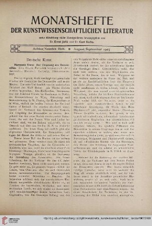 Achtes/Neuntes Heft (August/September 1907)