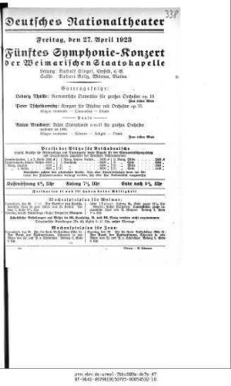 Fünftes Symphonie-Konzert