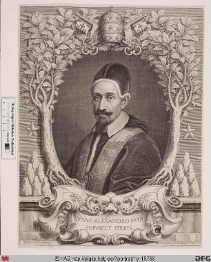 Bildnis Papst Alexander VII. (Fabio Chigi) (reg. 7. 4. 1655 - 22. 5. 1667)