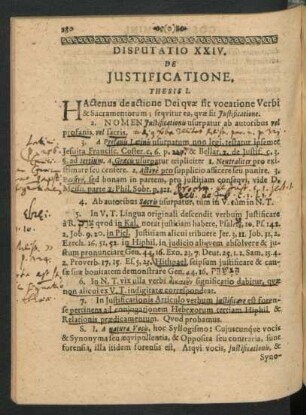 Disputatio XXIV. De Iustificatione.