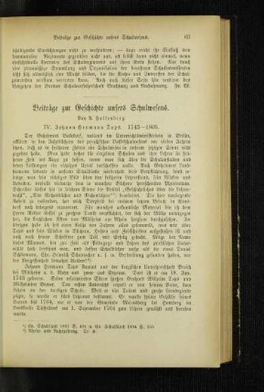Beiträge zur Geschichte unsers Schulwesen