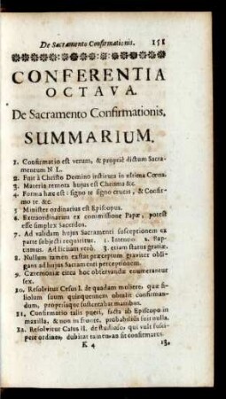 Conferentia octava. De Sacramento Confirmationis
