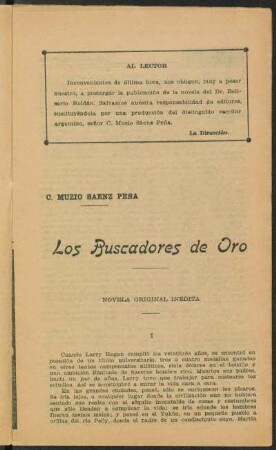 Los buscadores de oro : novela original inédita