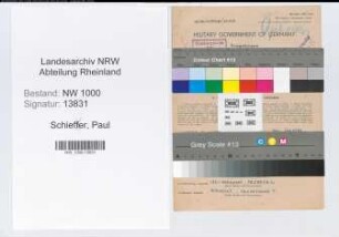 Entnazifizierung Paul Schiefer, geb. 14.01.1886 (Korbmacher)