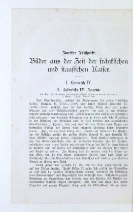 Zweiter Abschnitt. Bilder aus der Zeit der fränkischen und staufischen Kaiser