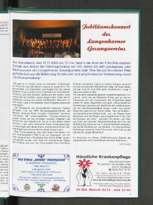 Jubiläumskonzert des Langenhorner Gesangsvereins